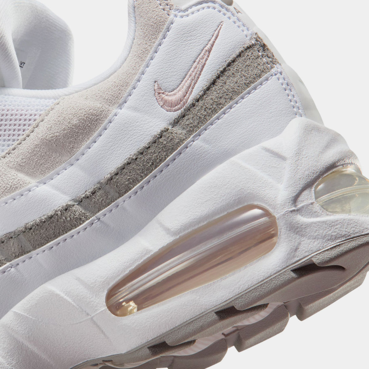 Air Max 95 Womens Running Shoes (White/Silt Red/Light Charcoal/Pearl Grey)