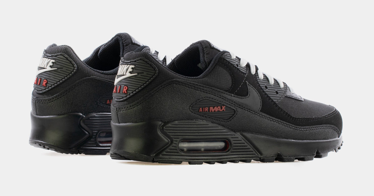 Air Max 90 Mens Lifestyle Shoes (Black/Sport Red/White)