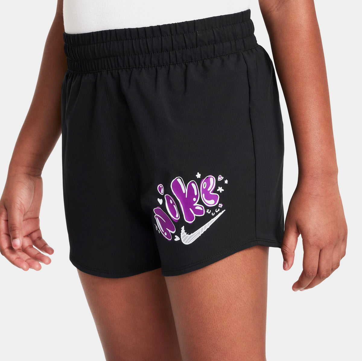 Dri Fit Woven Grade School Shorts (Black/White)
