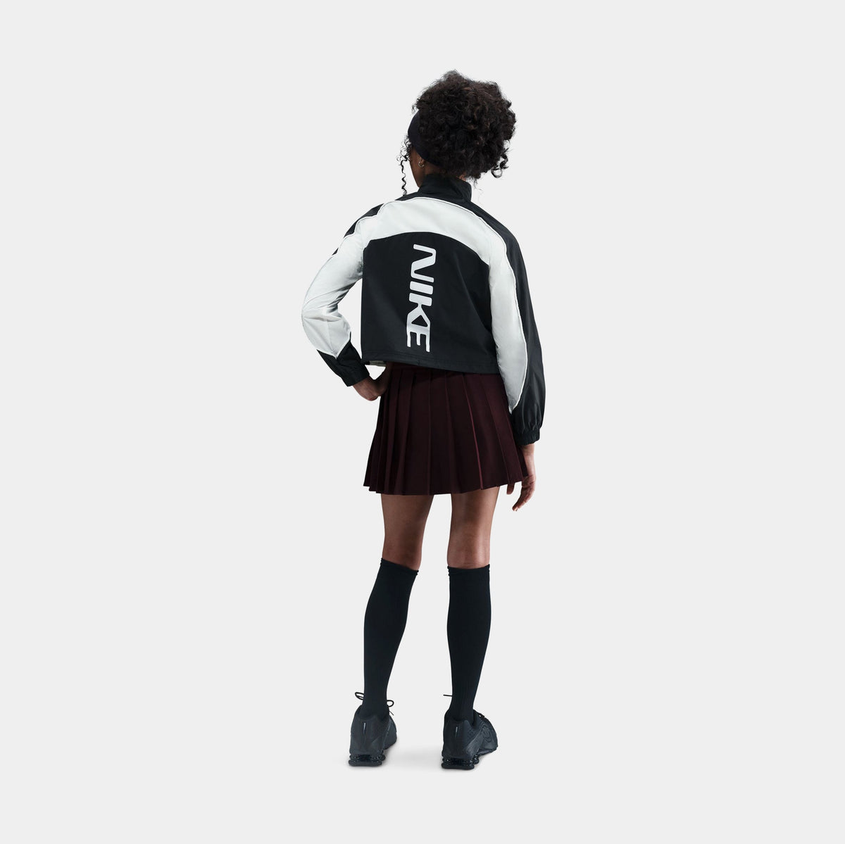 NSW 1/4 Zip Tracksuit Grade School Jacket (Black/White/White/White)