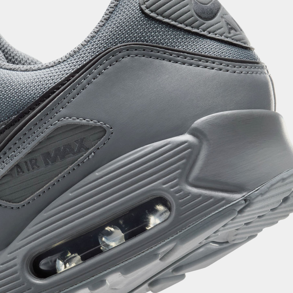 Air Max 90 Premium Mens Running Shoes (Smoke Grey/Black)