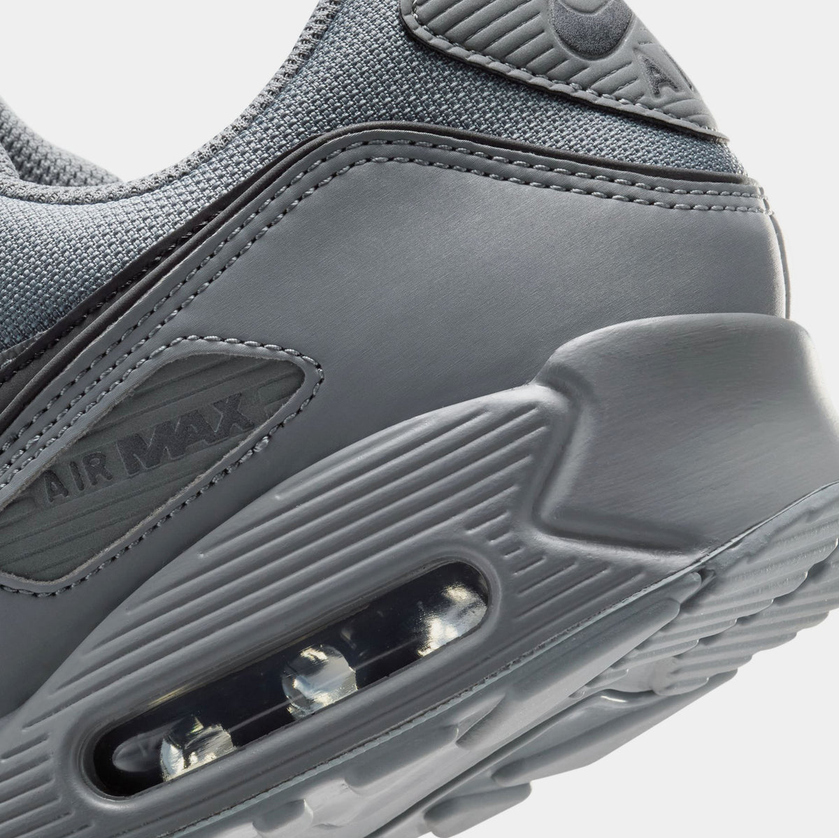 Air Max 90 Premium Mens Running Shoes (Smoke Grey/Black)