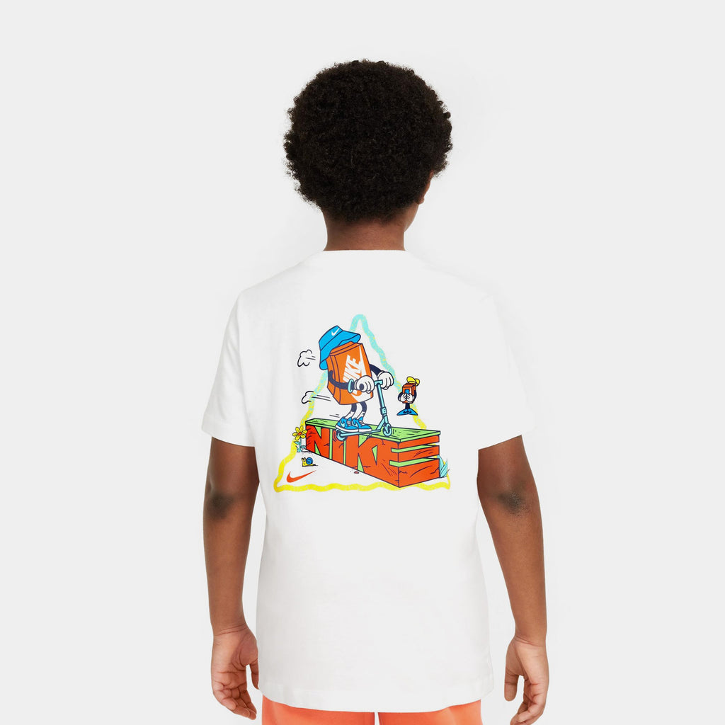 NSW Boxy Scooter Tee Grade School Short Sleeve Shirt (White)