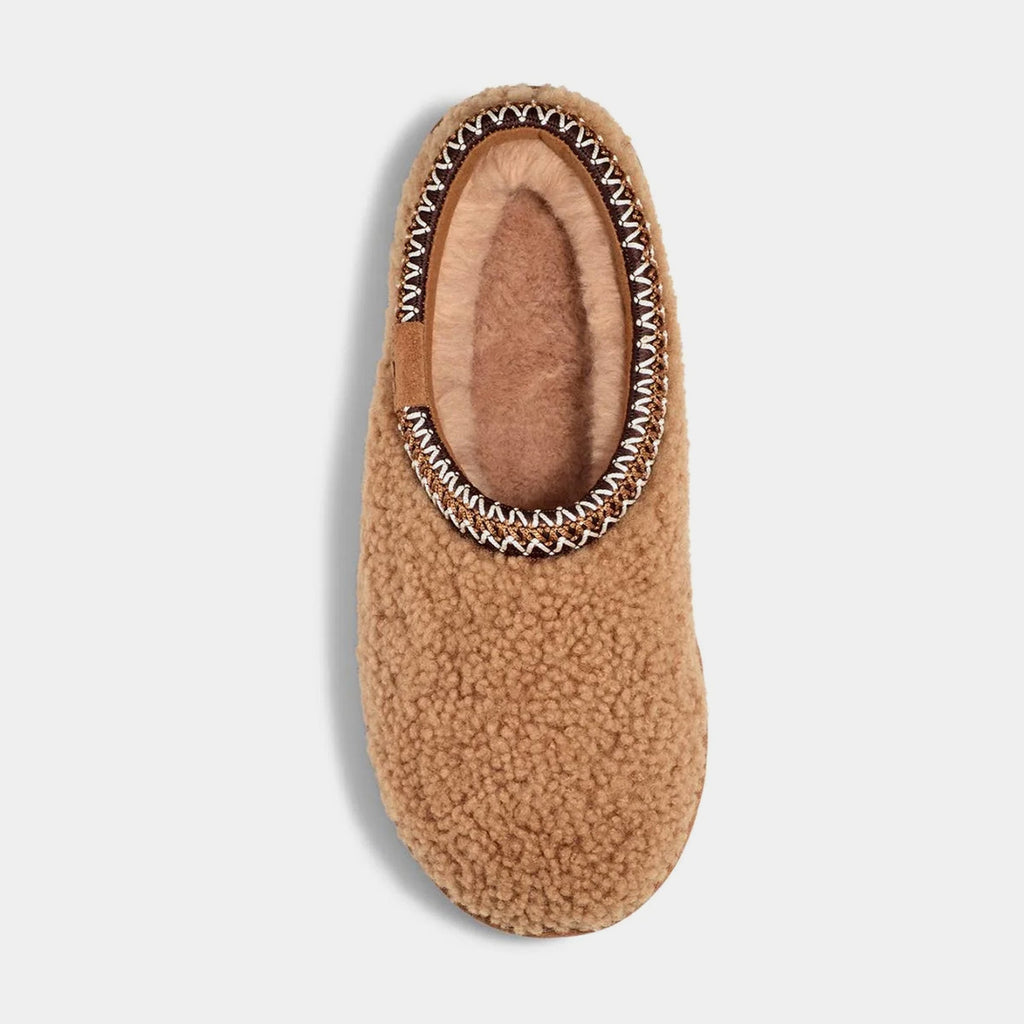 Tasman Maxi Curly Slipper Womens Sandals (Chestnut)