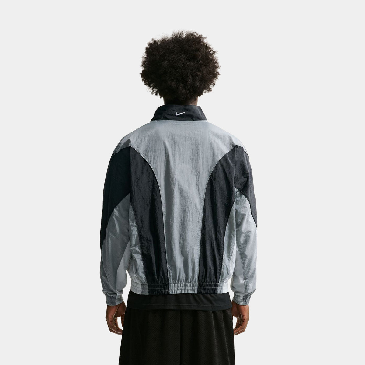 Basketball Mens Jacket (Smoke Grey/Black/Light Smoke Grey/White)