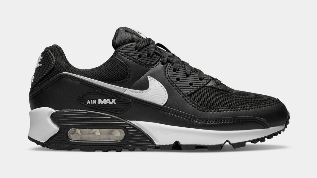 Air Max 90 Womens Running Shoes (Black/Black/White)