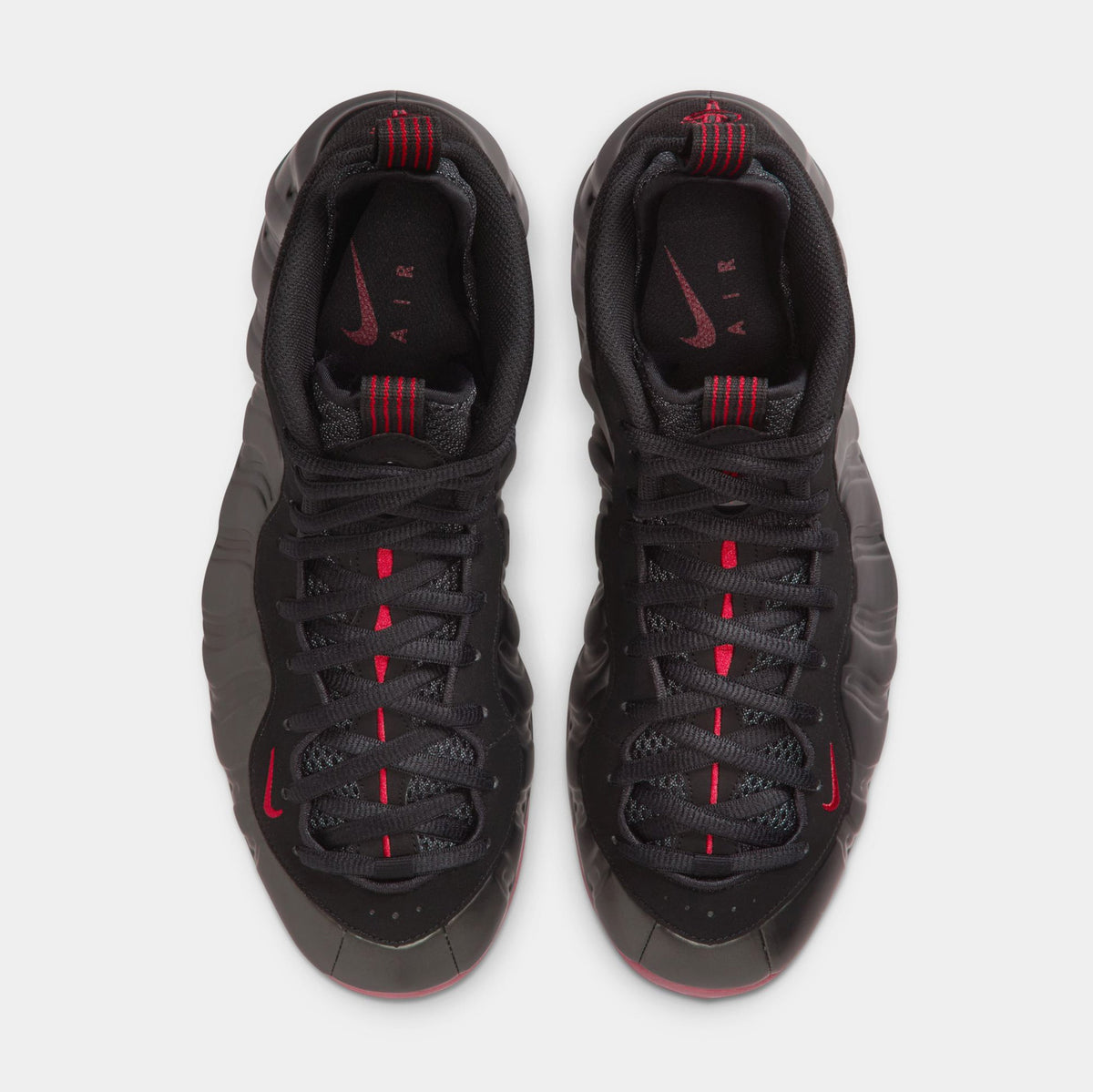Air Foamposite One Mens Basketball Shoes (Black/Varsity Red)
