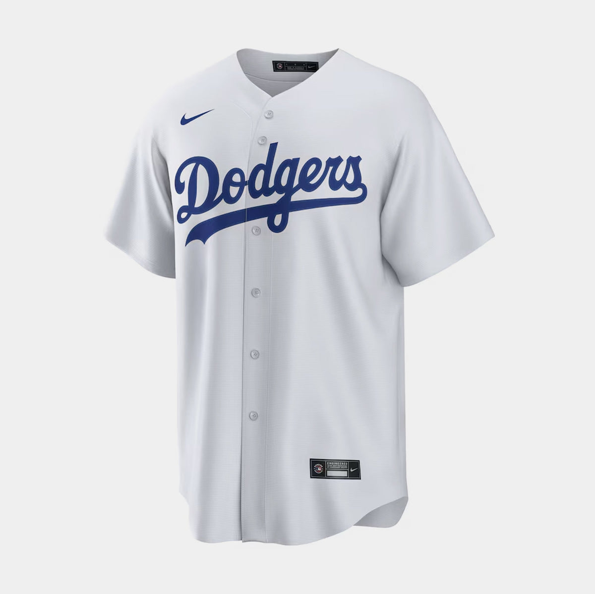 Los Angeles Dodgers Home Button Up Mens Jersey (Blue/White)