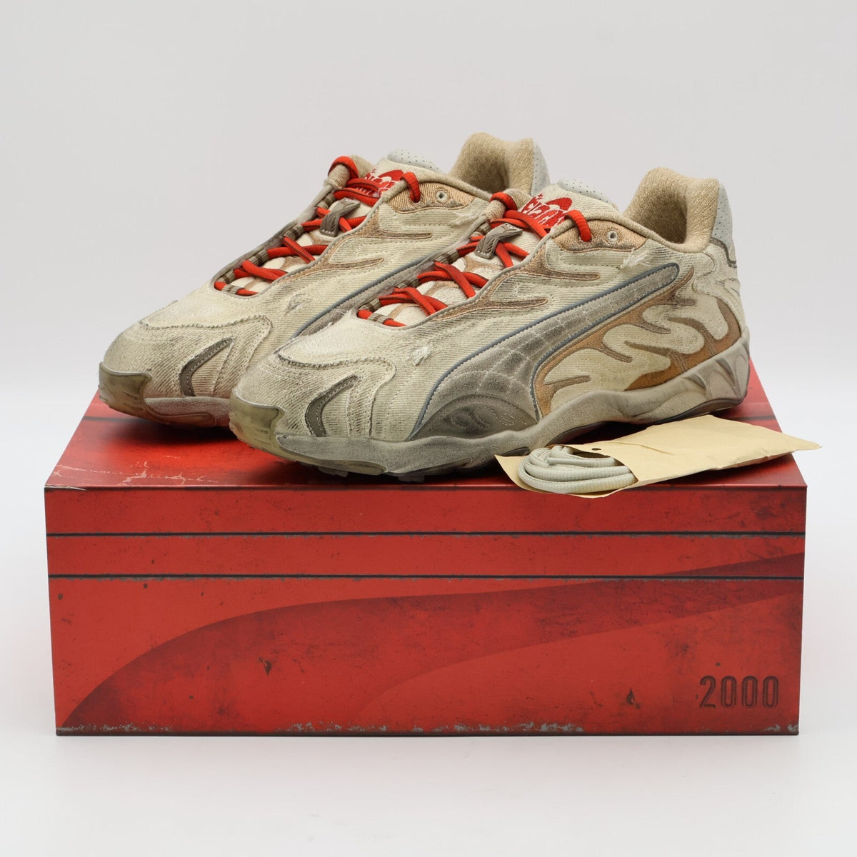 401624-01 A$AP Rocky Puma Inhale Distressed Tan Bronze Red (Men's)