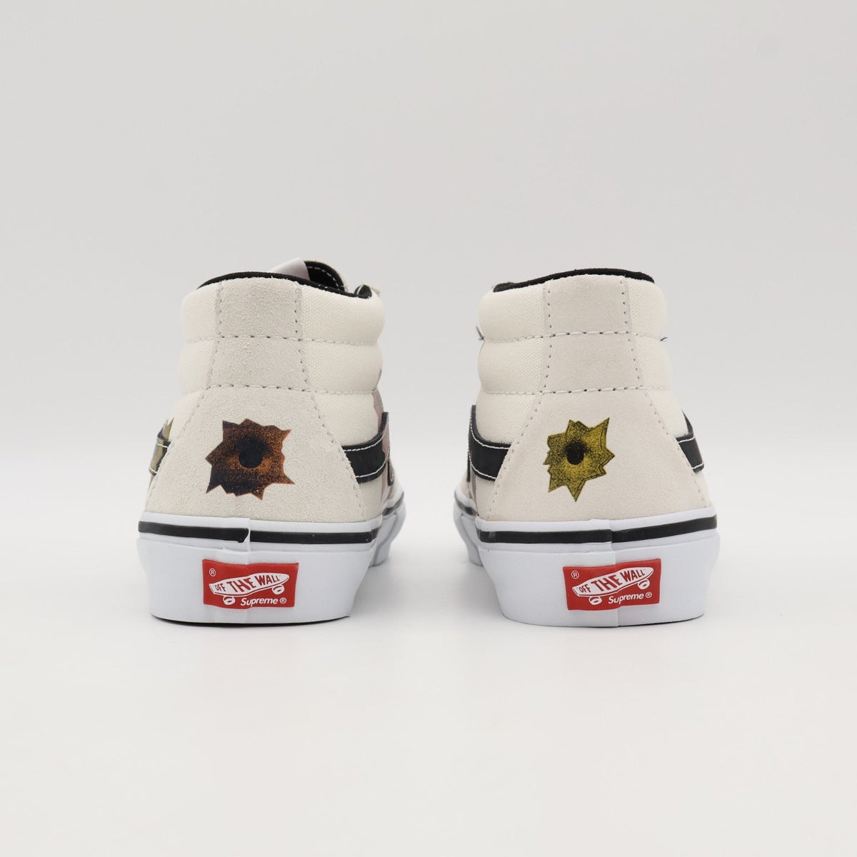 VN0A5KS1CRM Nate Lowman Supreme Vans Skate Grosso Mid Bullet Hole Natural (Men's