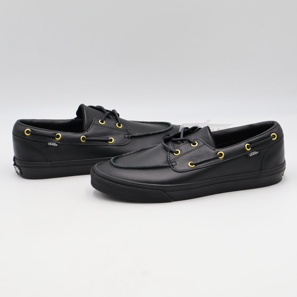 VN000Z11CJK Vans 2 Eyelet Boat Shoe Leather Black (Men's)