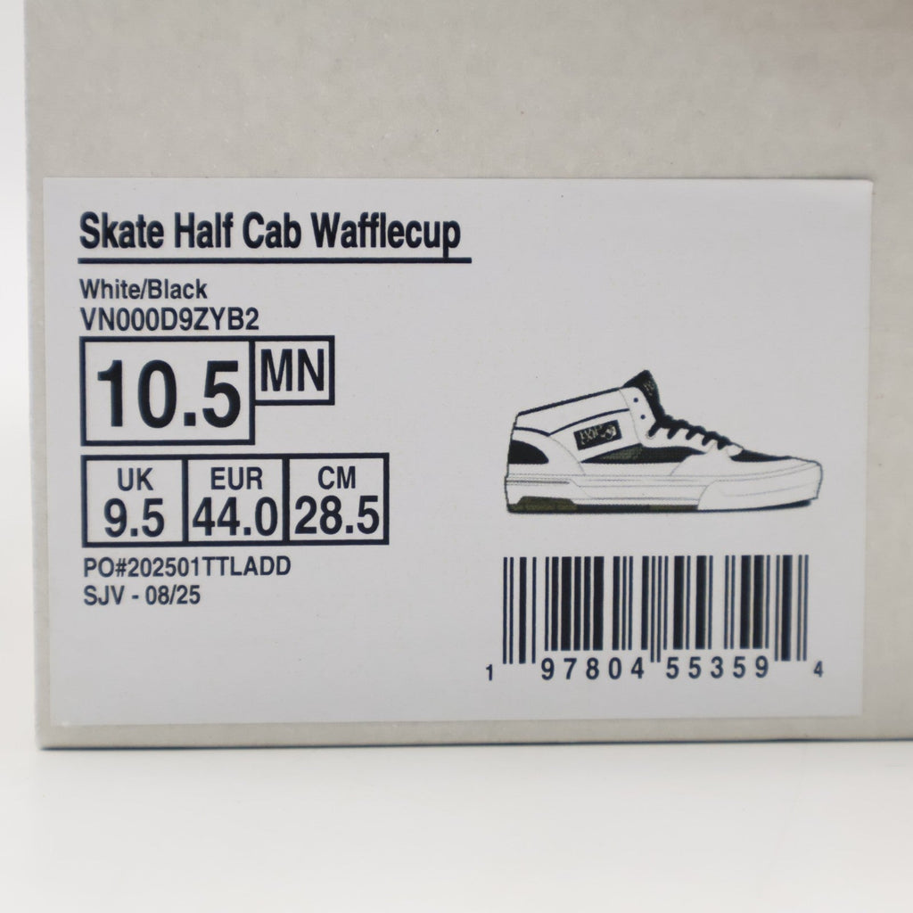 VN000D9ZYB2 Vans Skate Half Cab Wafflecup White Black (Men's)