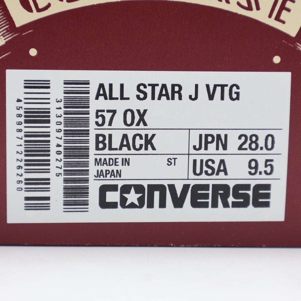 31309740 Converse All Star J VTG 57 OX Black Made In Japan (Men's)