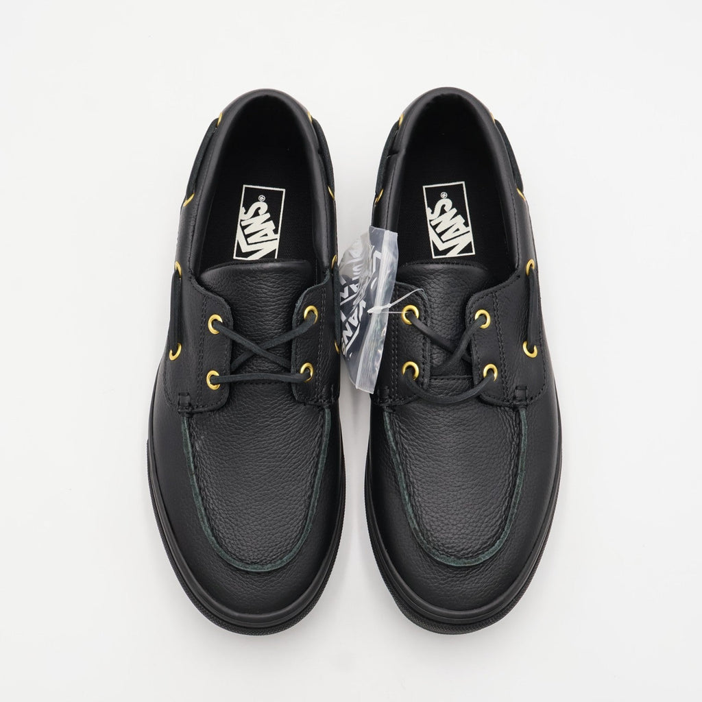 VN000Z11CJK Vans 2 Eyelet Boat Shoe Leather Black (Men's)