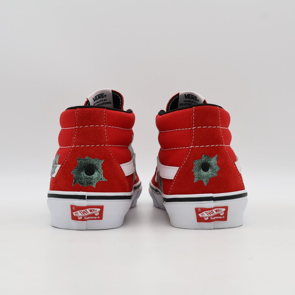 VN0A5KS1RED Nate Lowman Supreme Vans Skate Grosso Mid Bullet Hole Red (Men's)