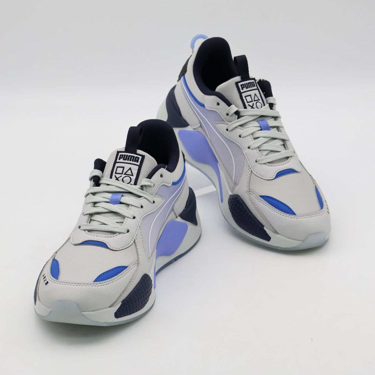 396311-01 PlayStation Puma RS-X Glacial Gray Blue Skies (Men's)
