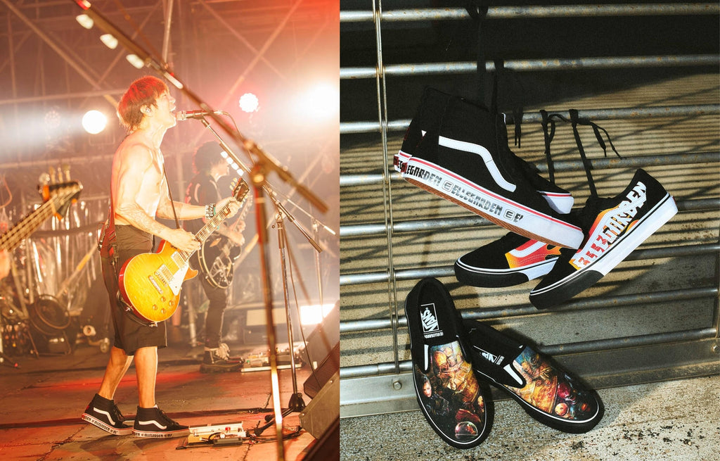 687688-0001 ELLEGARDEN Ã Vans Sk8-Hi Black White Red (V38CF ELLE) (Men's)