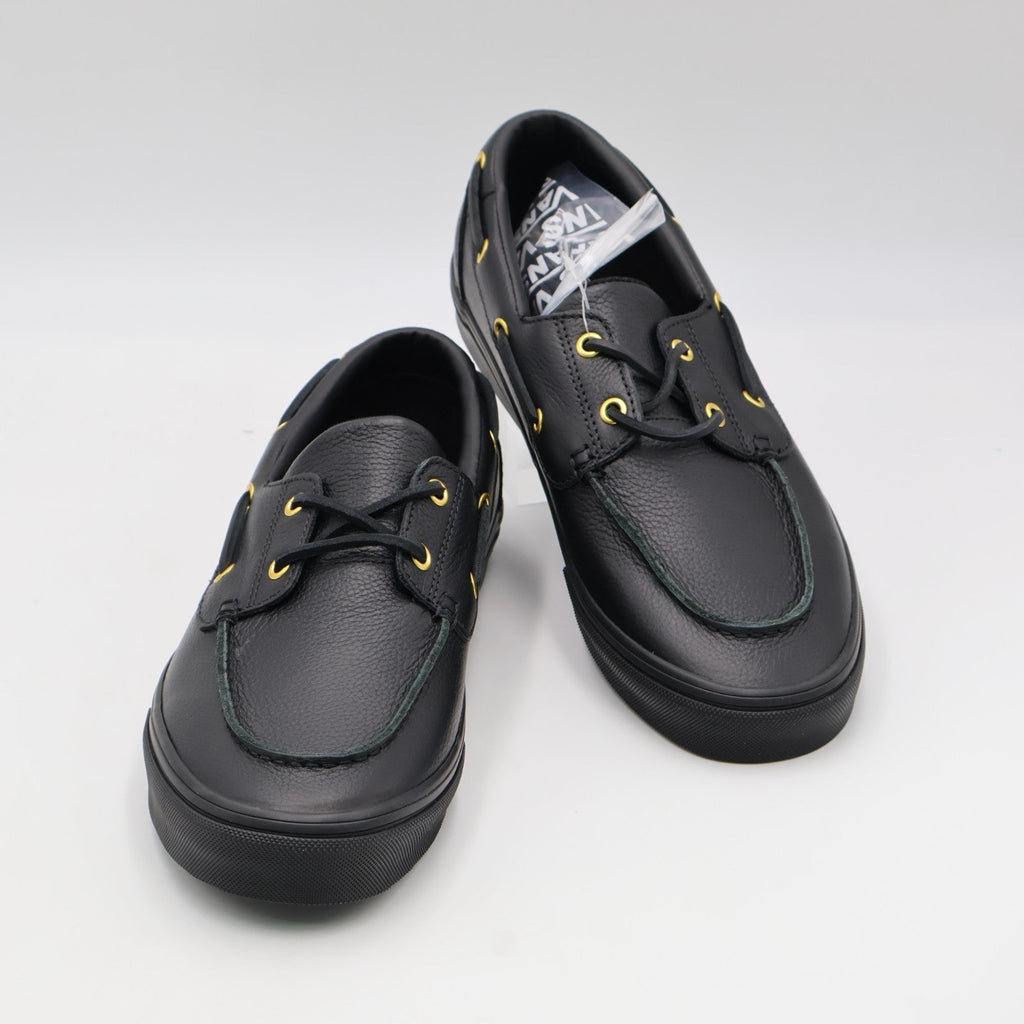 VN000Z11CJK Vans 2 Eyelet Boat Shoe Leather Black (Men's)