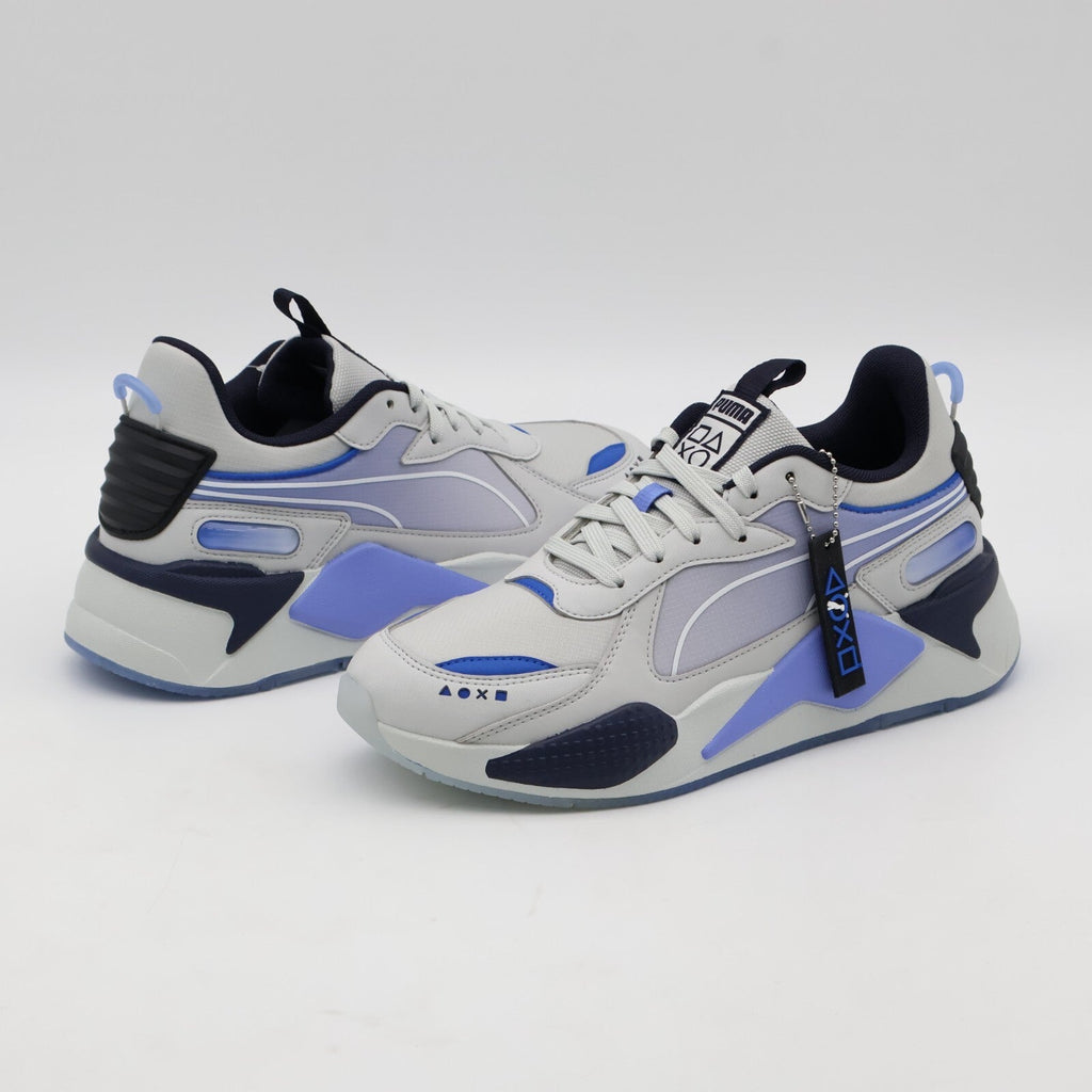396311-01 PlayStation Puma RS-X Glacial Gray Blue Skies (Men's)
