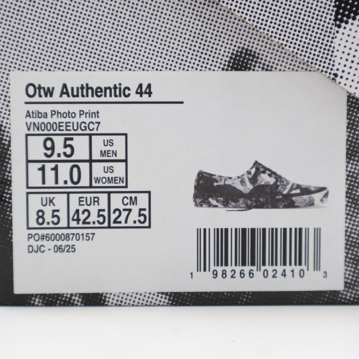 VN000EEUGC7 Atiba Jefferson OTW by Vans Authentic Black Grey (Men's)