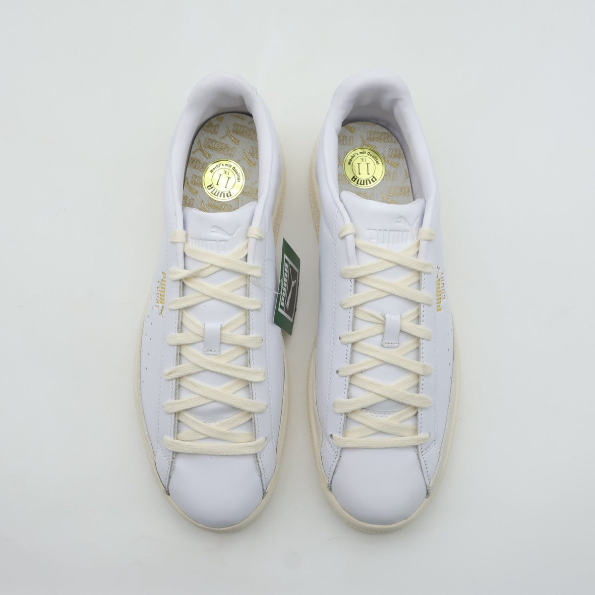 405348-01 Puma Court PUMA White Vapor Gray PUMA Gold (Men's)