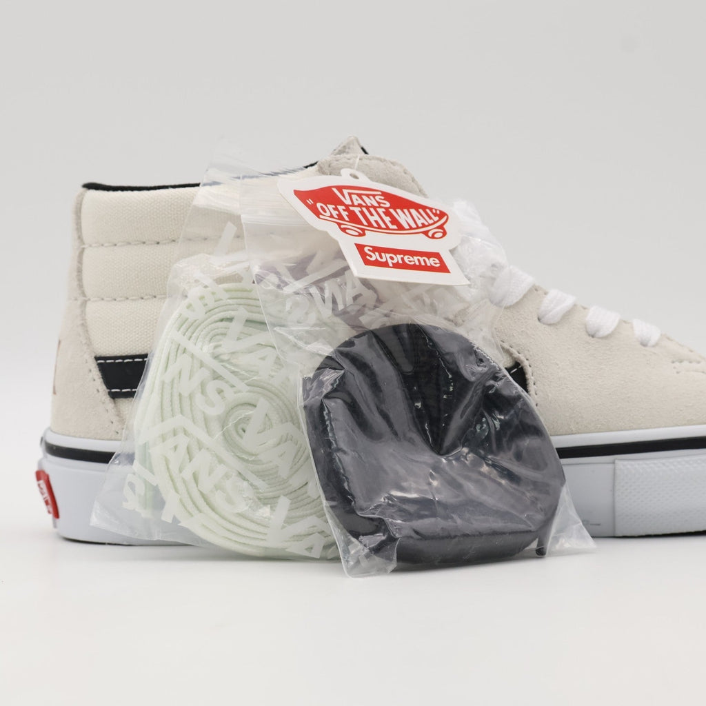 VN0A5KS1CRM Nate Lowman Supreme Vans Skate Grosso Mid Bullet Hole Natural (Men's