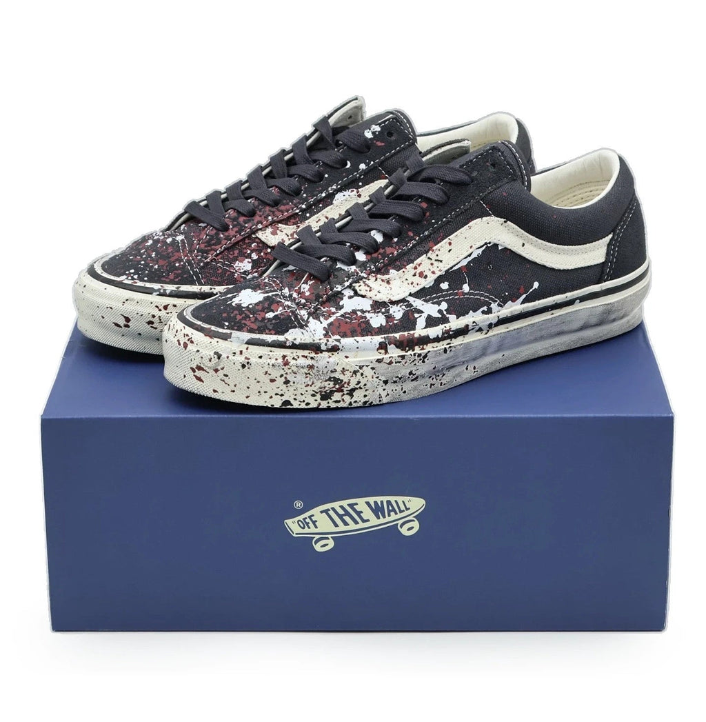 VN000D9RH91 VANS PREMIUM OLD SKOOL 36âPAINT SPLATTER CHARCOAL GREYâ