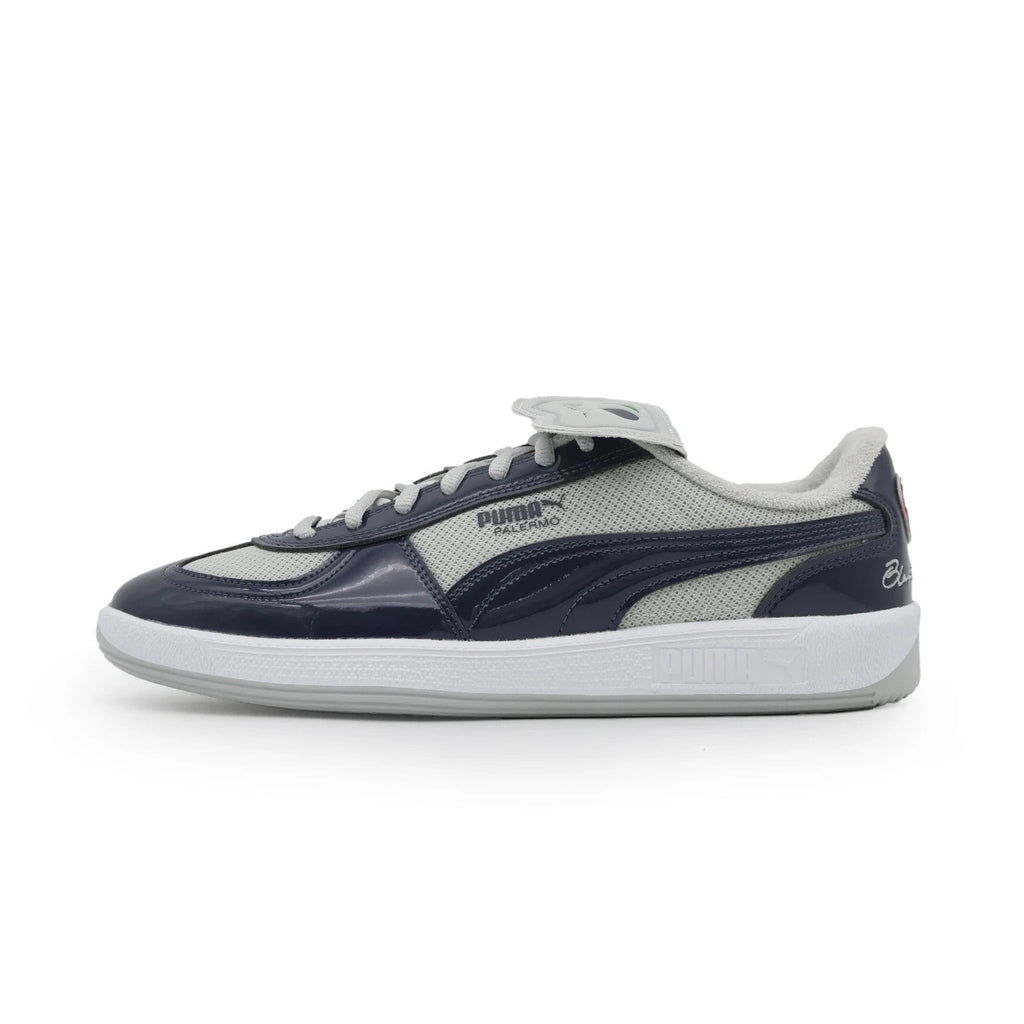 406042-01 BlackEyePatch Puma Cup Palermo Premium Cool Light Gray New Navy (Men's