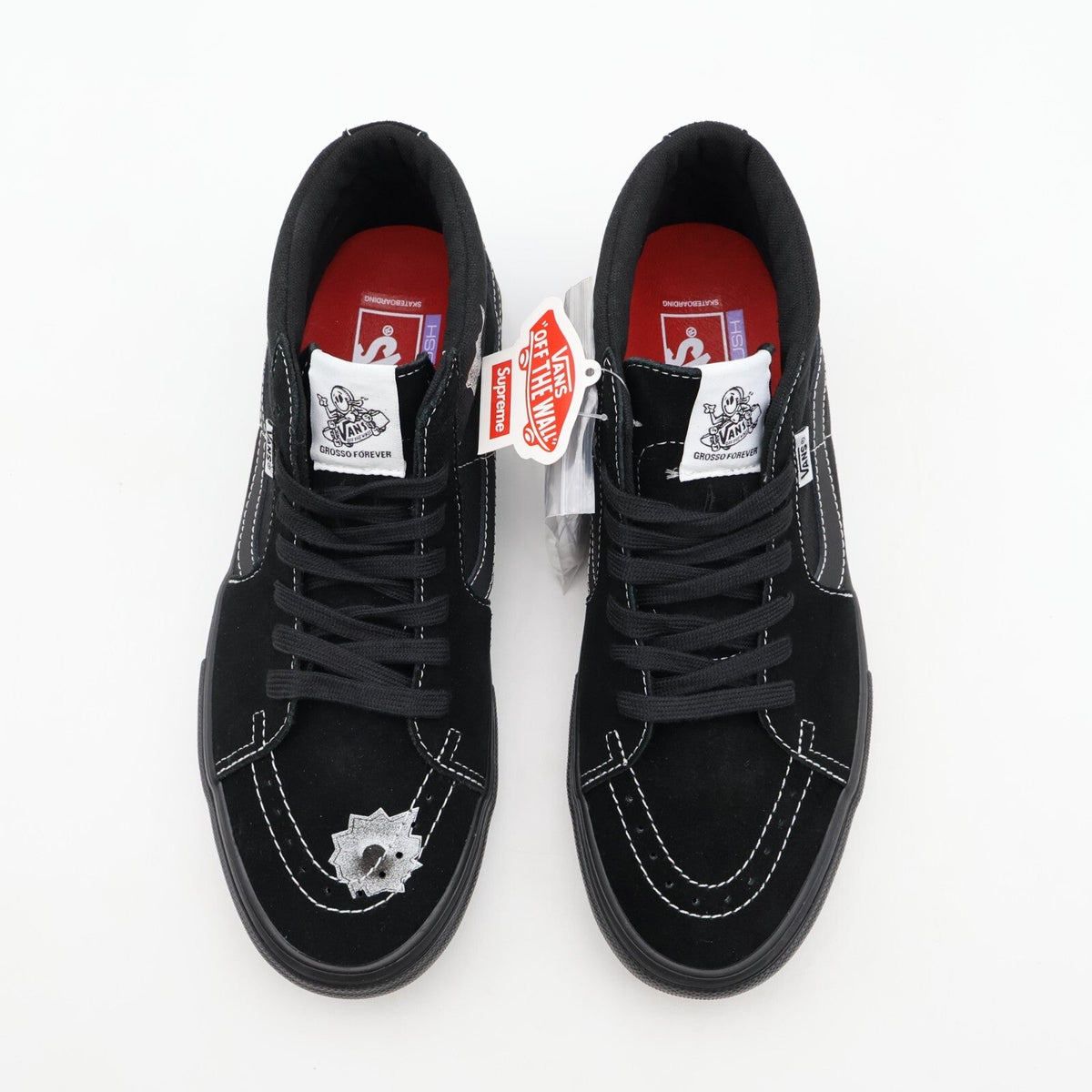 VN0A5KS1BLK Nate Lowman Supreme Vans Skate Grosso Mid Bullet Hole Black (Men's)