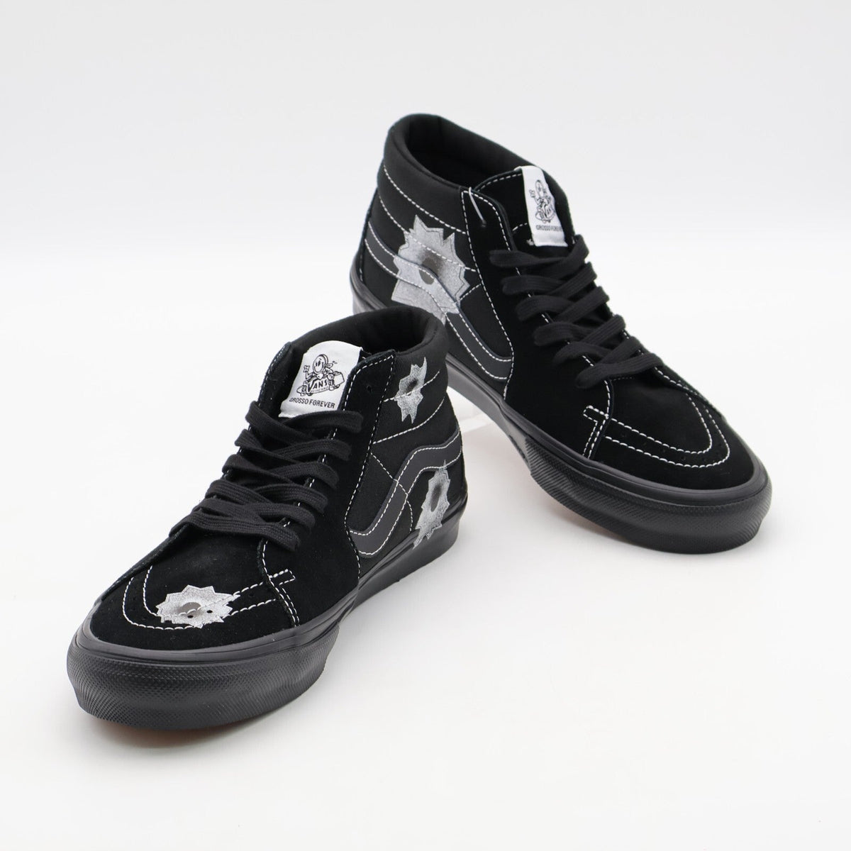 VN0A5KS1BLK Nate Lowman Supreme Vans Skate Grosso Mid Bullet Hole Black (Men's)