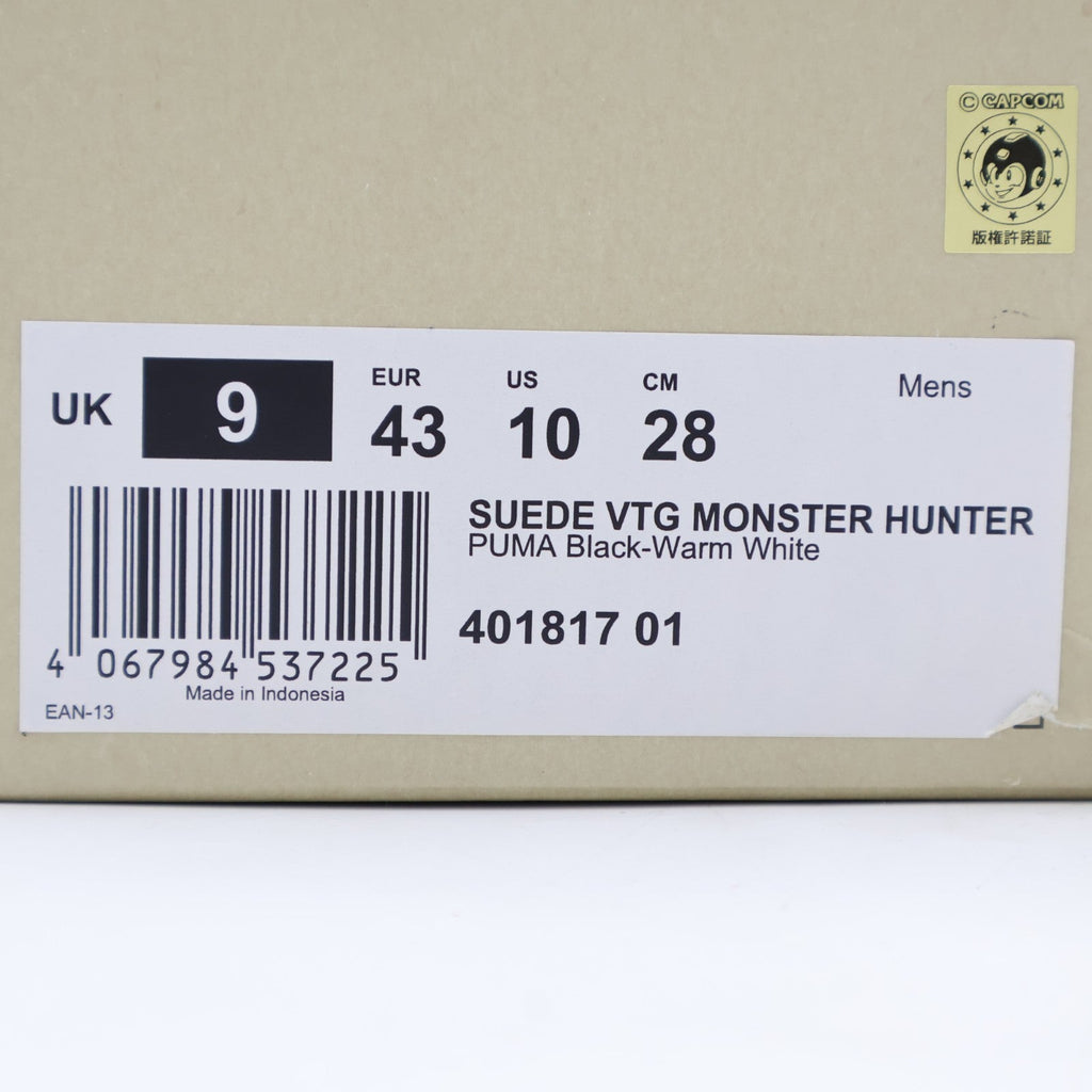 401817-01 Monster Hunter Puma Suede Vintage R Puma Black Warm White (Men's)