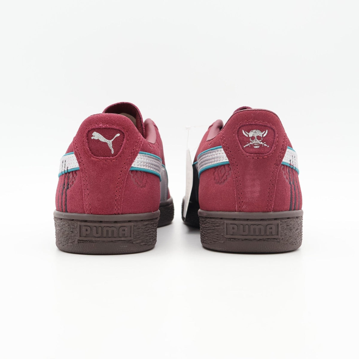 396521-01 ONE PIECE Puma Suede Red Hair Shanks Regal Red Puma Silver (Men's)