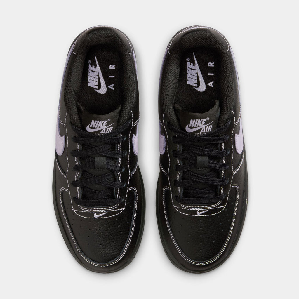 Air Force 1 LV8 Grade School Basketball Shoes (Black/Hydrangeas)