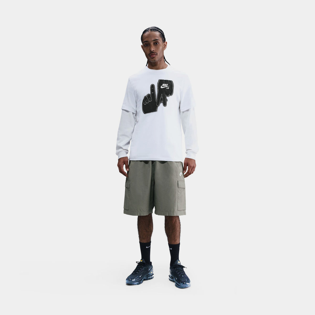 NSW Los Angeles Graphic Mens Short Sleeve Shirt (White/Black)