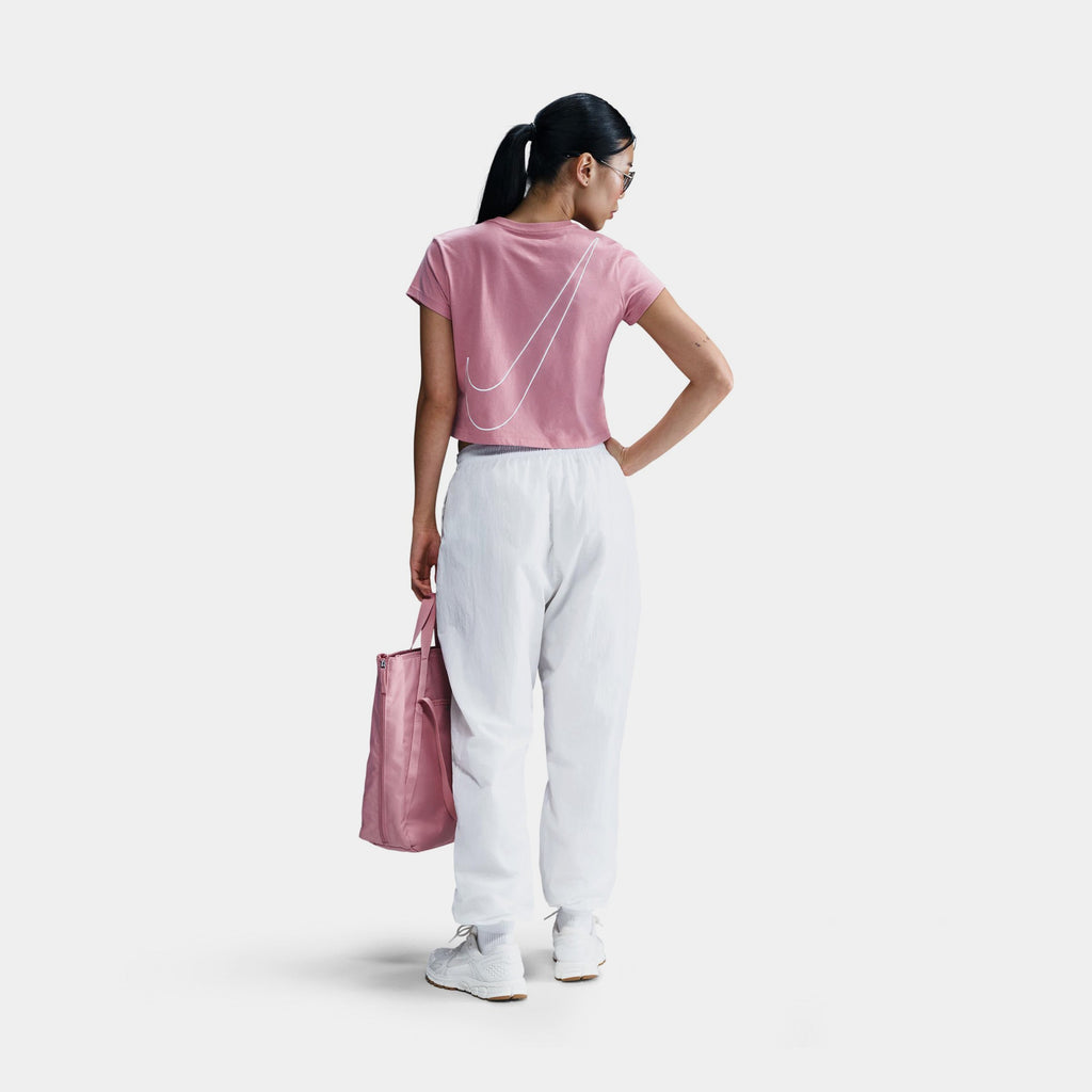 NSW Club Cropped Womens Short Sleeve Shirt (White/Elemental Pink)