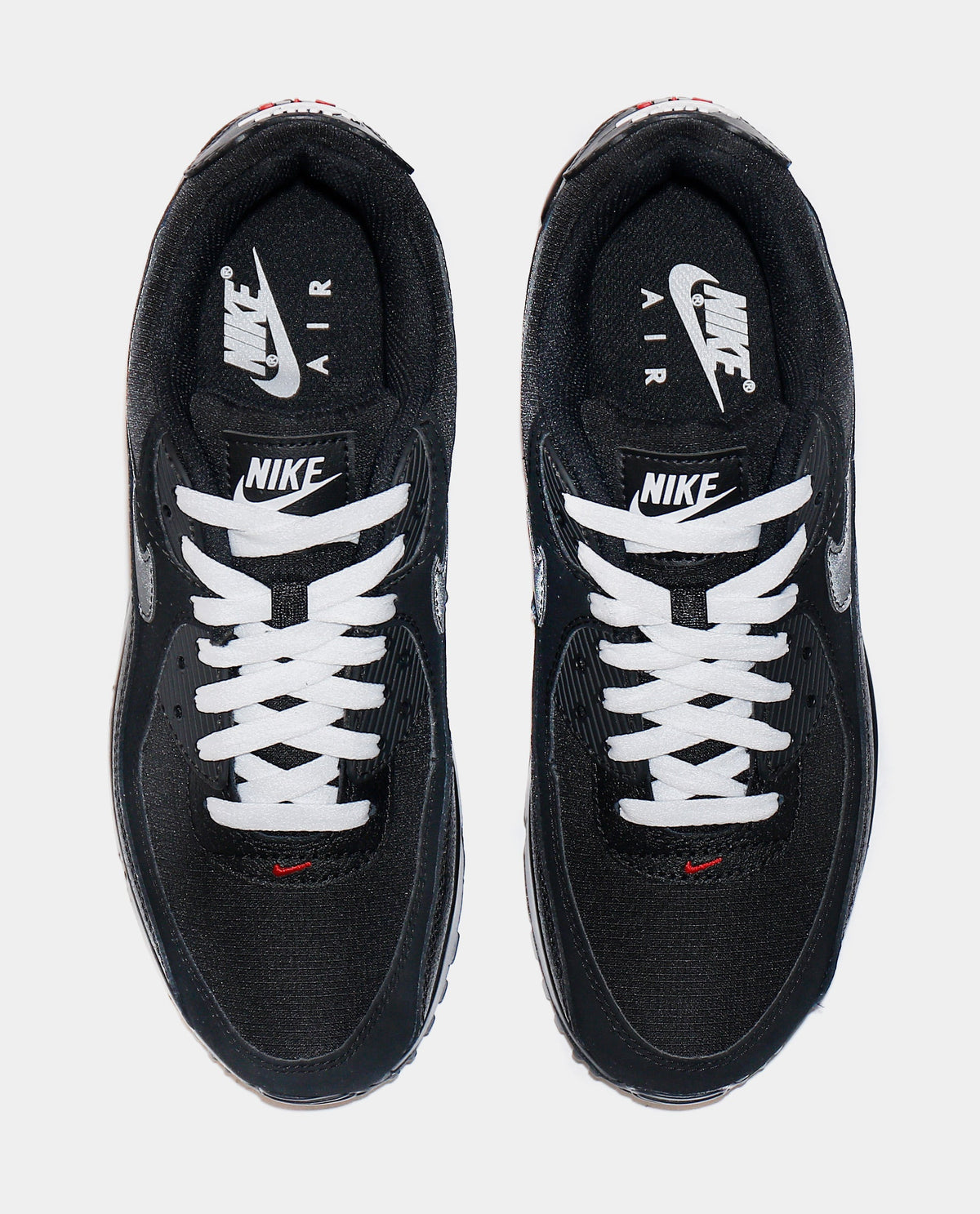 Air Max 90 Mens Lifestyle Shoes (Black/Sport Red/White)