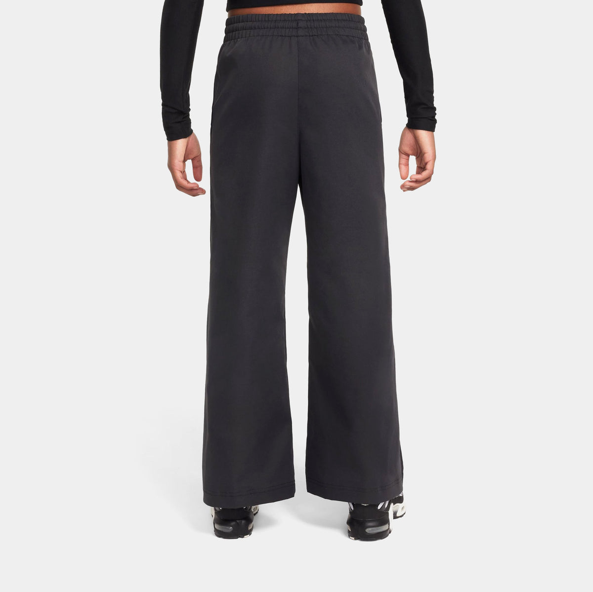 NSW Woven Wide Leg Grade School Pants (Black/White)
