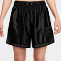 Loose 6" Mid Rise Satin Womens Shorts (Black/Anthracite/Anthracite)