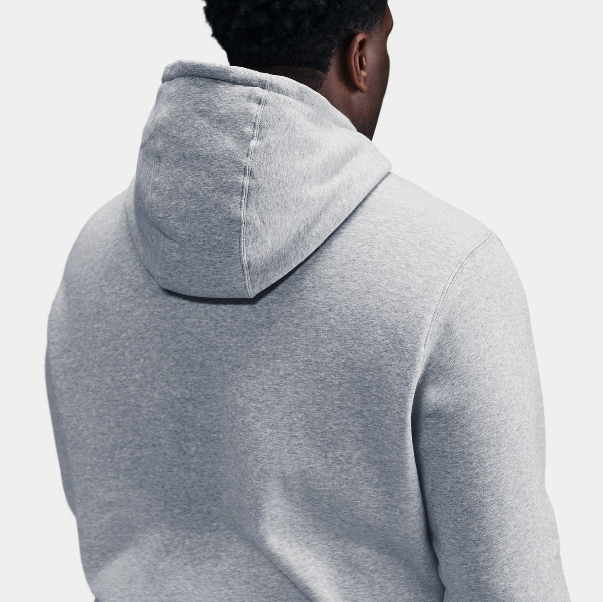 Club Pullover Fleece Mens Hoodie (Dark Grey Heather/Light Smoke Grey/White)