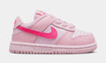 Dunk Low Triple Pink Infant Toddler Lifestyle Shoes (Pink)