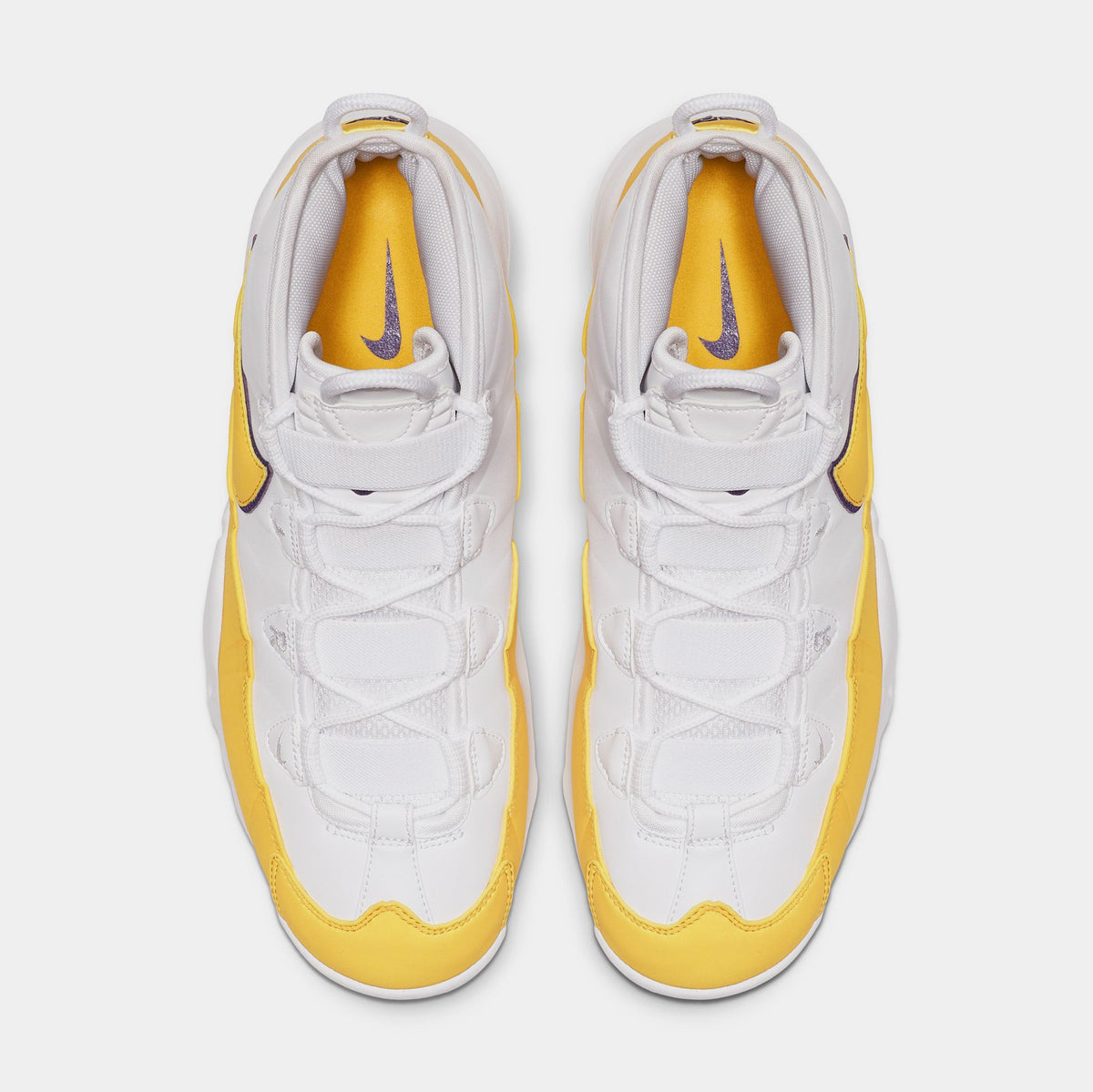 Air Max Uptempo '95 Mens Basketball Shoes (White/Amarillo/Court Purple) Final Sale
