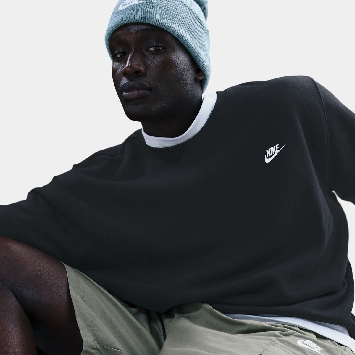 NSW Club Fleece Mens Crew (Black/White)