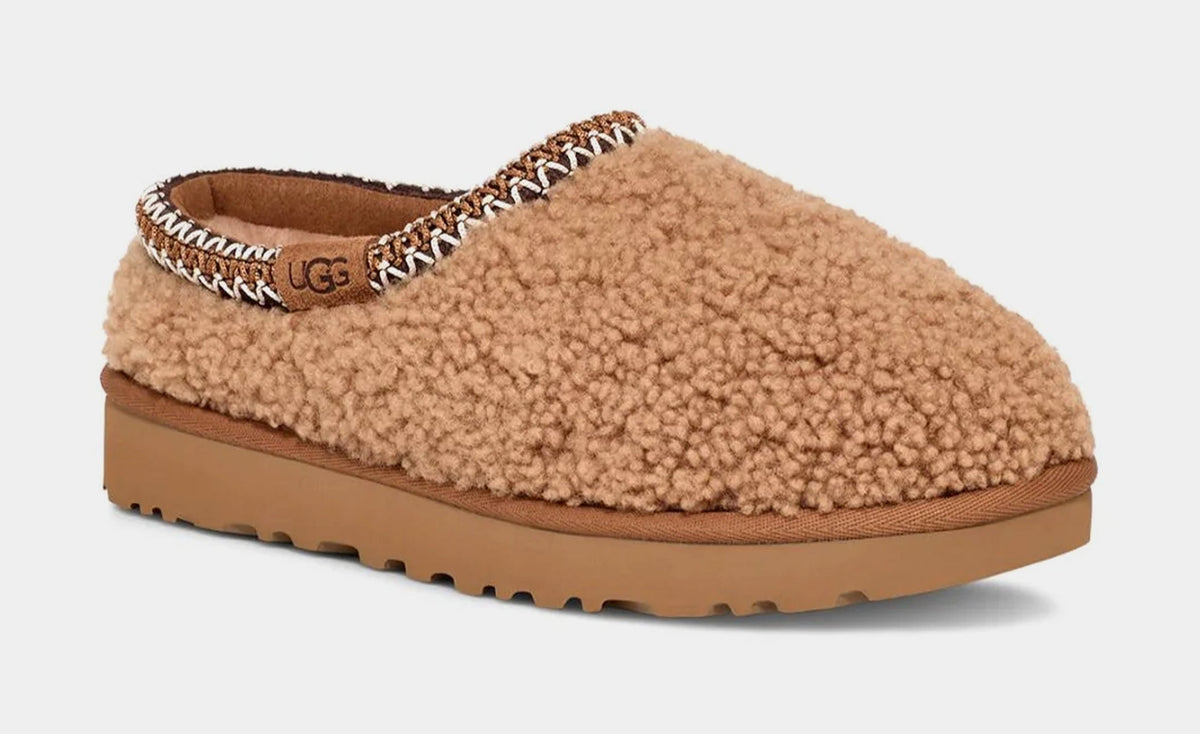 Tasman Maxi Curly Slipper Womens Sandals (Chestnut)