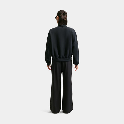 24.7 PerfectStretch Dri Fit High Waisted Loose Wide Leg Womens Pants (Black/Dark Smoke Grey)