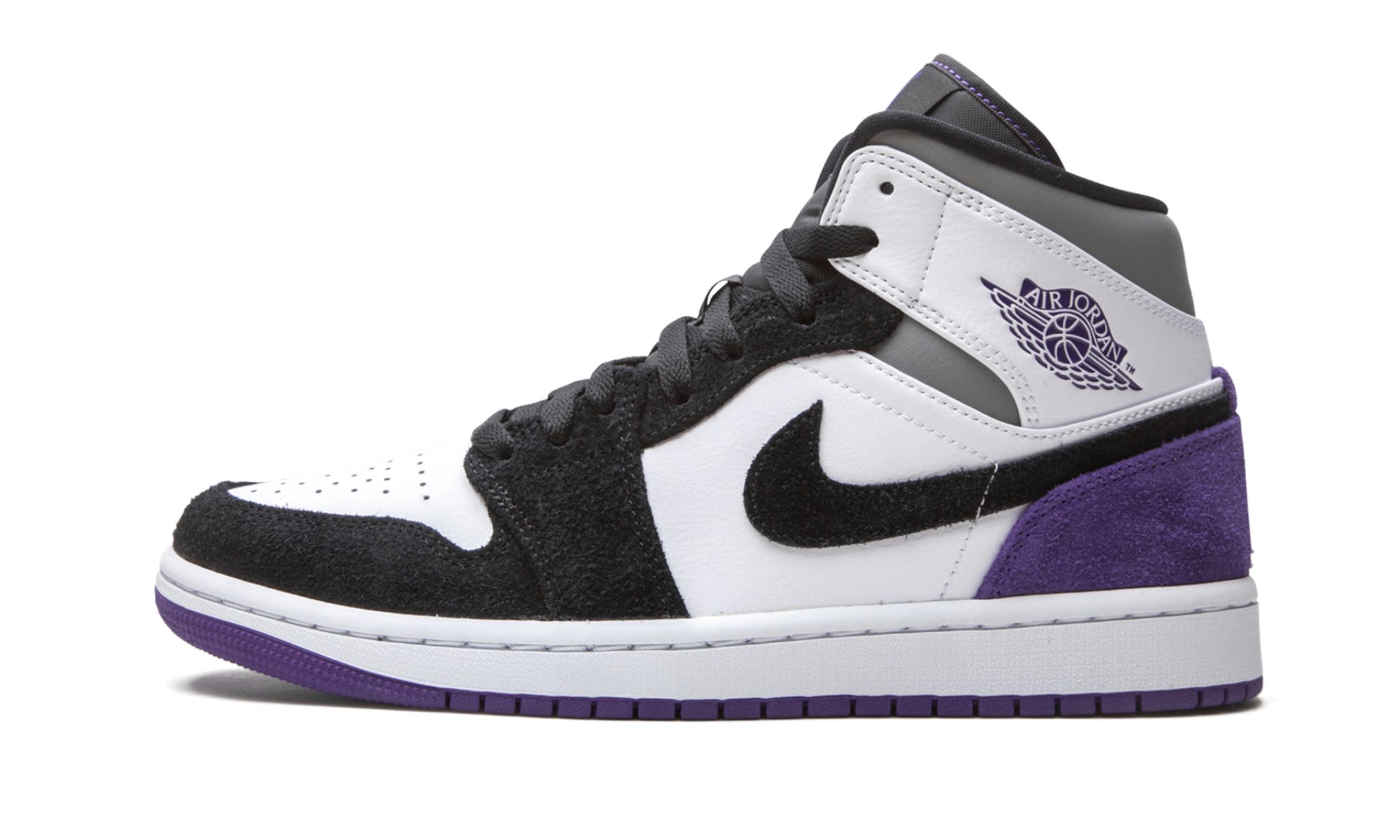 Air Jordan 1 Mid SE Court Purple Suede Sneakers - Pro-Level