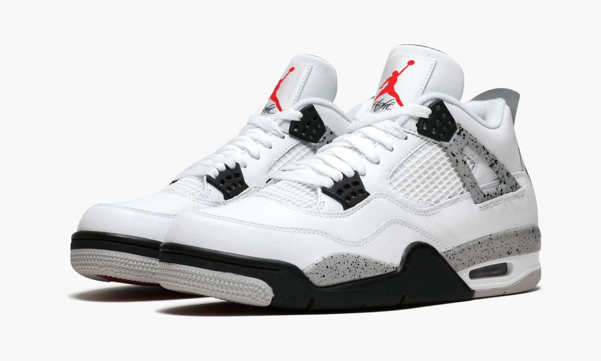 Air Jordan 4 Retro OG White Cement Sneakers - Retro Classic