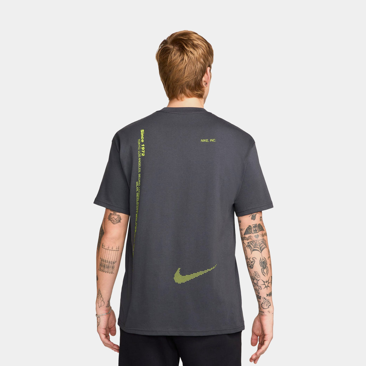 NSW Max 90 Swoosh Sport Mens Short Sleeve Shirt (Black/Grey)