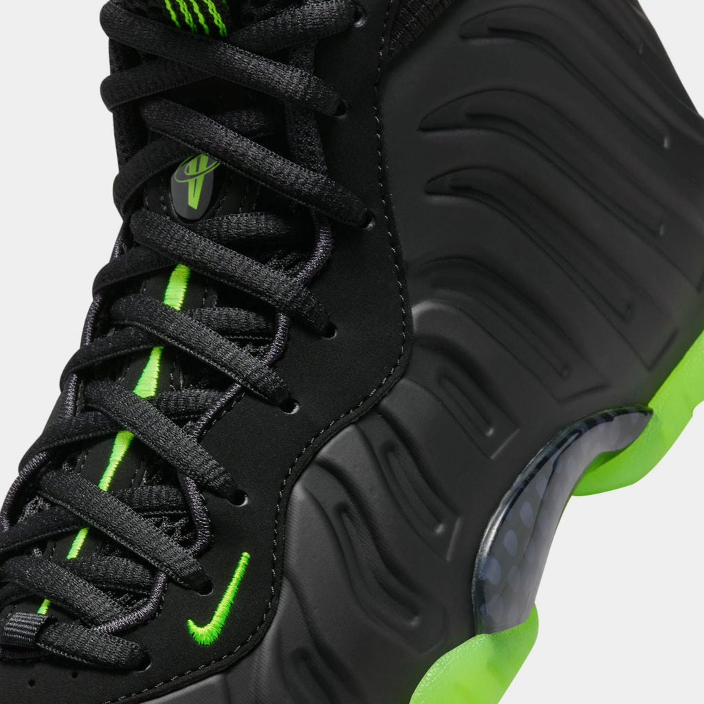 Little Posite One Grade School Basketball Shoes (Black/Volt)