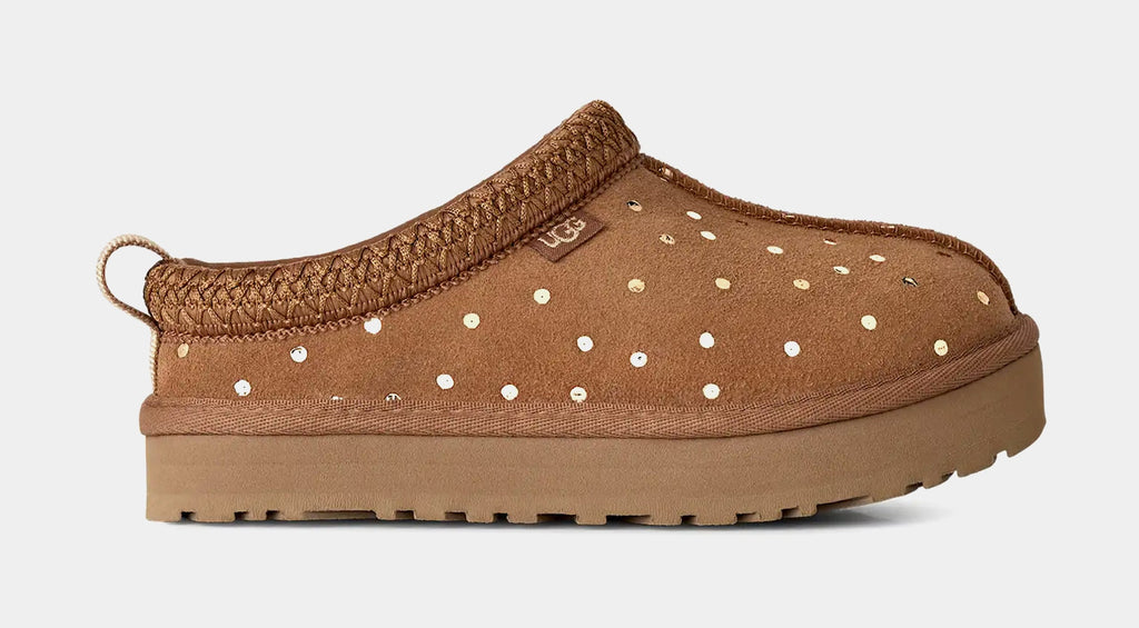 Tazz Shiny Dots Slipper Grade School Sandals (Chestnut)
