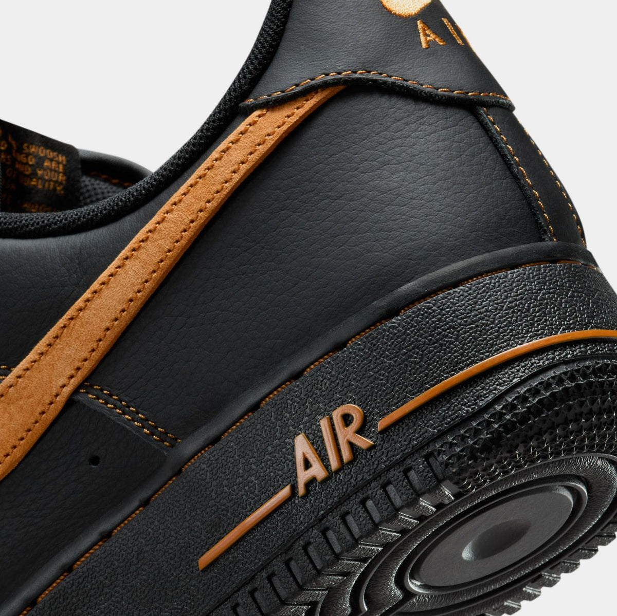 Air Force 1'07 LV8 Mens Lifestyle Shoes (Black/Desert Ochre)